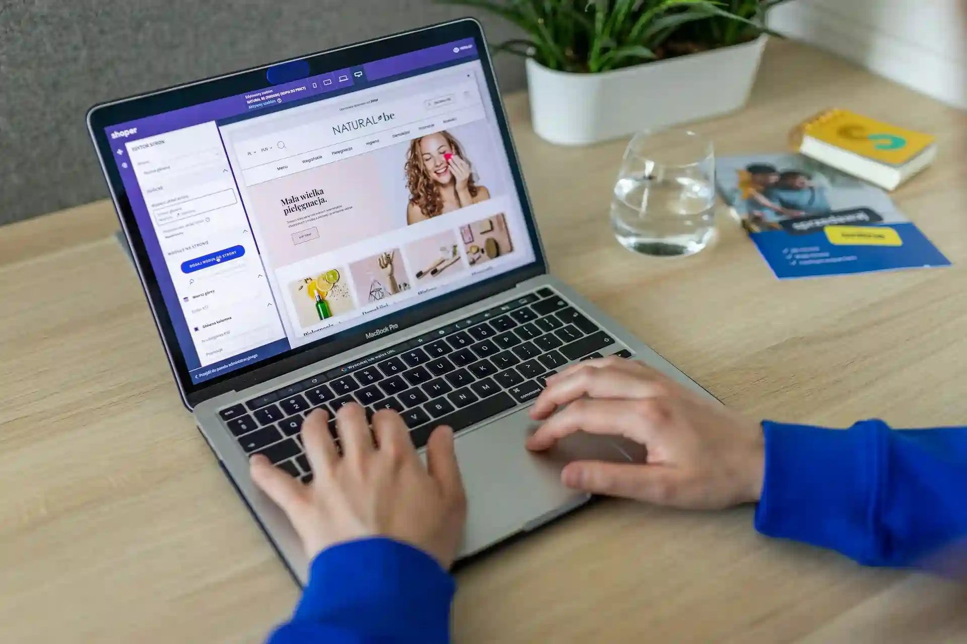 Business team using a Shopify web platform for real-time collaboration